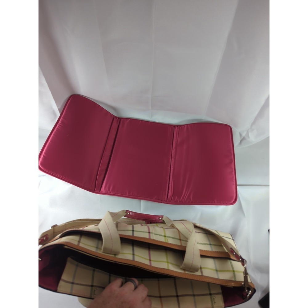 COACH Tattersall Multicolored Coated Canvas Diaper Bag Fl4792 See Pictures - Picture 5 of 14